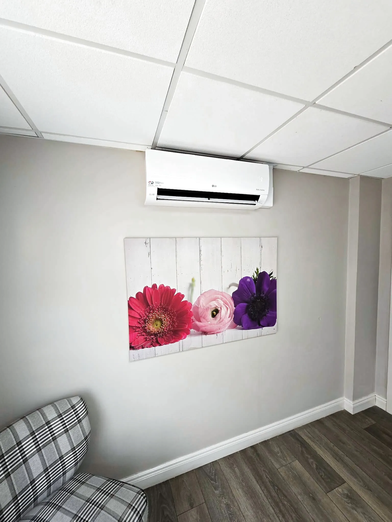 Bedroom air conditioning installation
