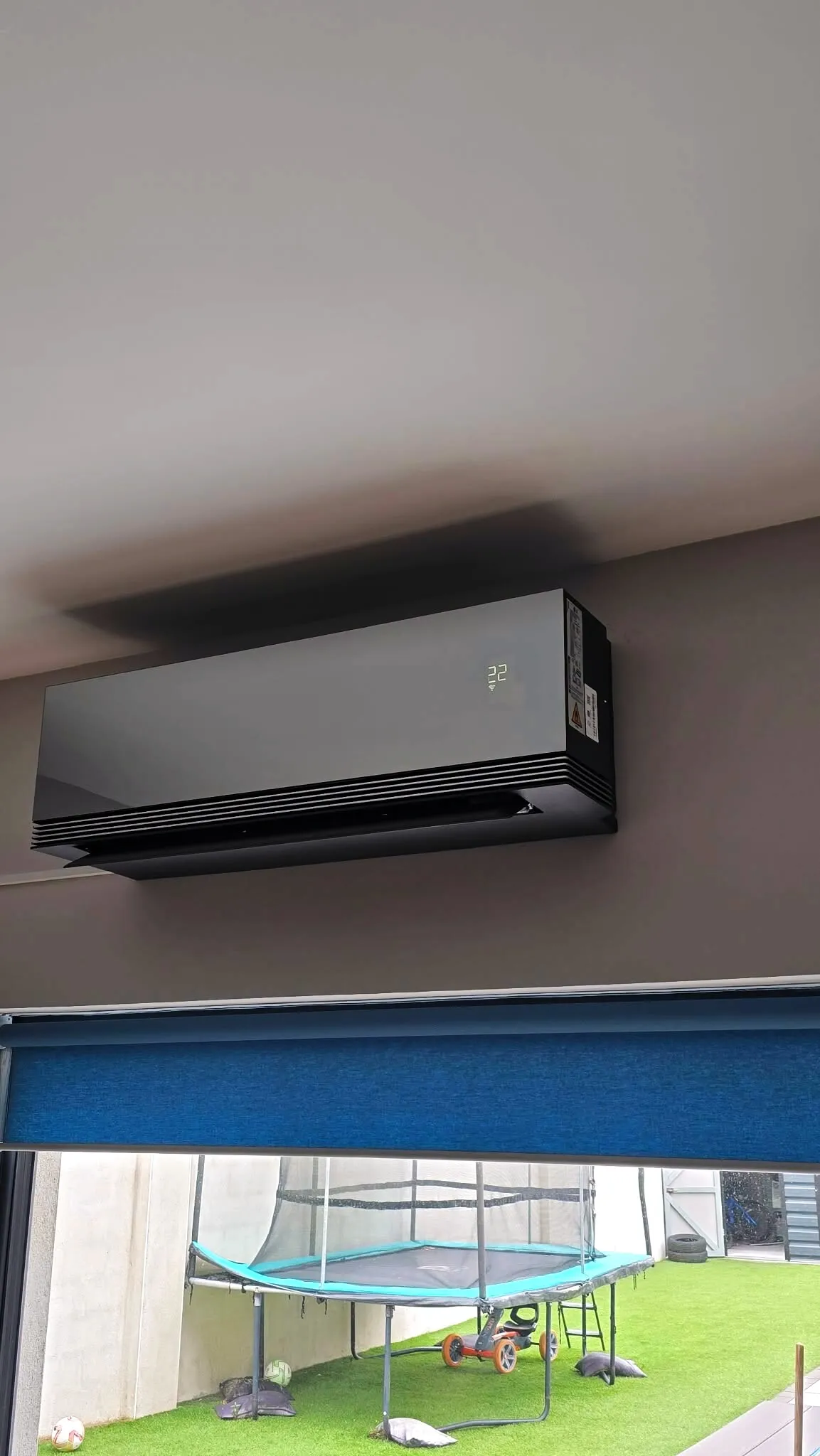 Dark finish wall-mounted indoor unit