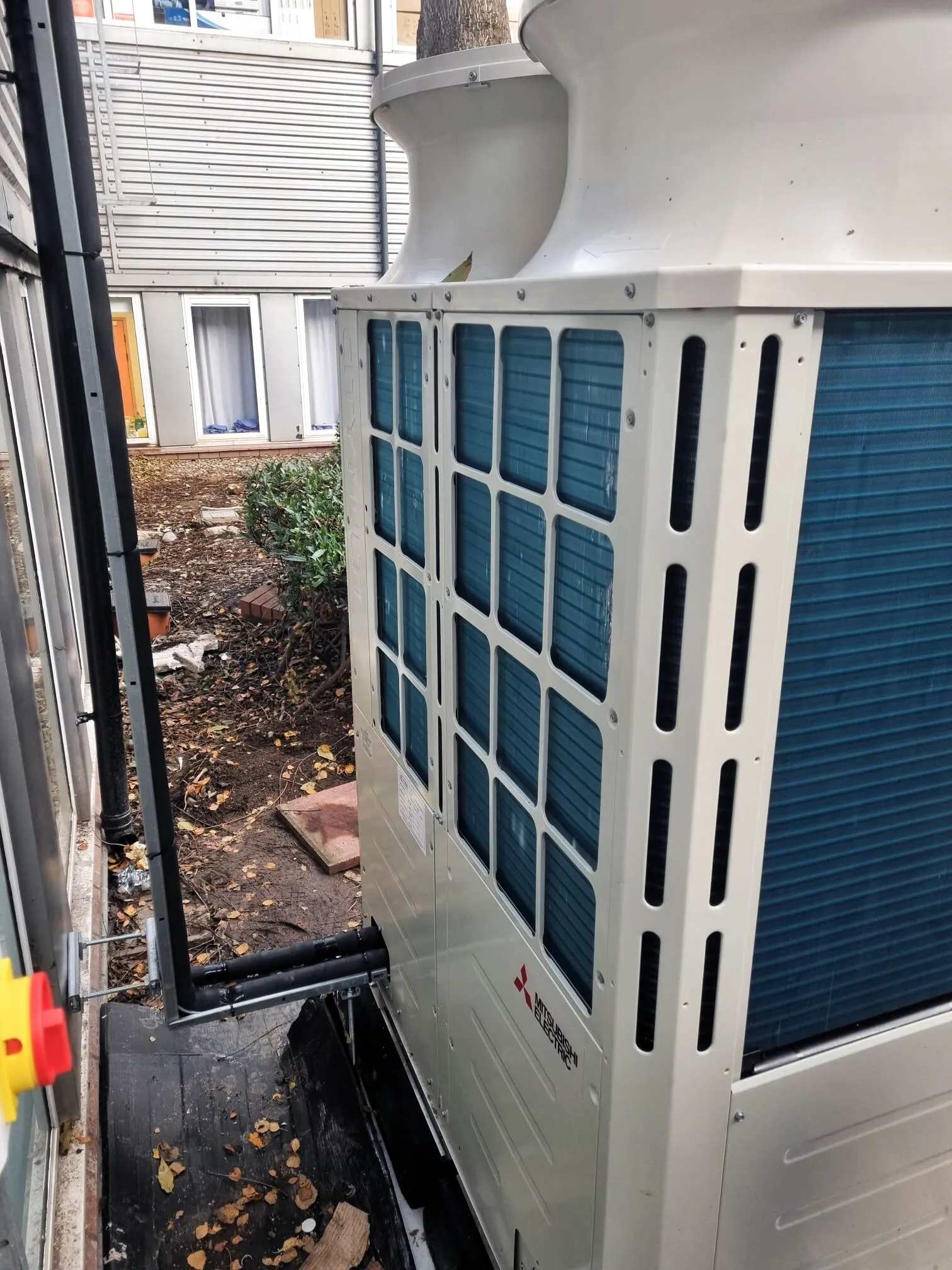 Mitsubishi VRF outdoor unit, side view